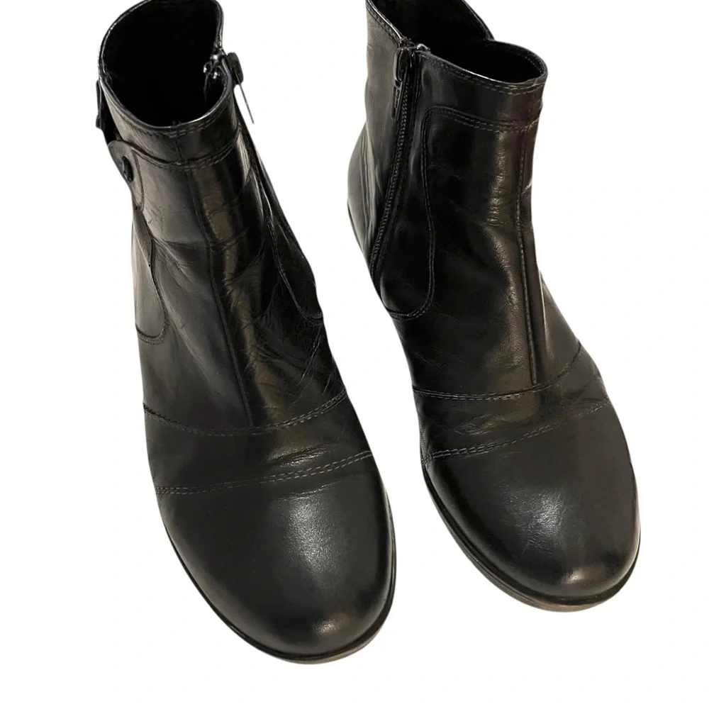 HORAS MADE IN SPAIN Leather Boots Women’s Size 7 / EU Size 37 Black 3110-17